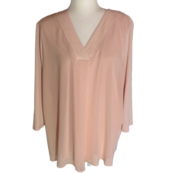 Calvin Klein Chiffon Overlay Top. New With Tickets. Size Large - Picture 1 of 5